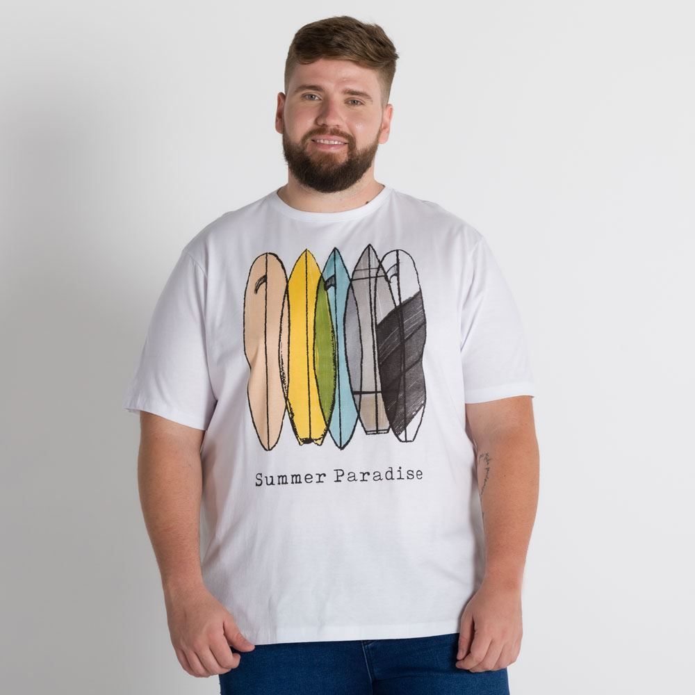 Camiseta Plus Size Summer Paradaise Marc Alain
