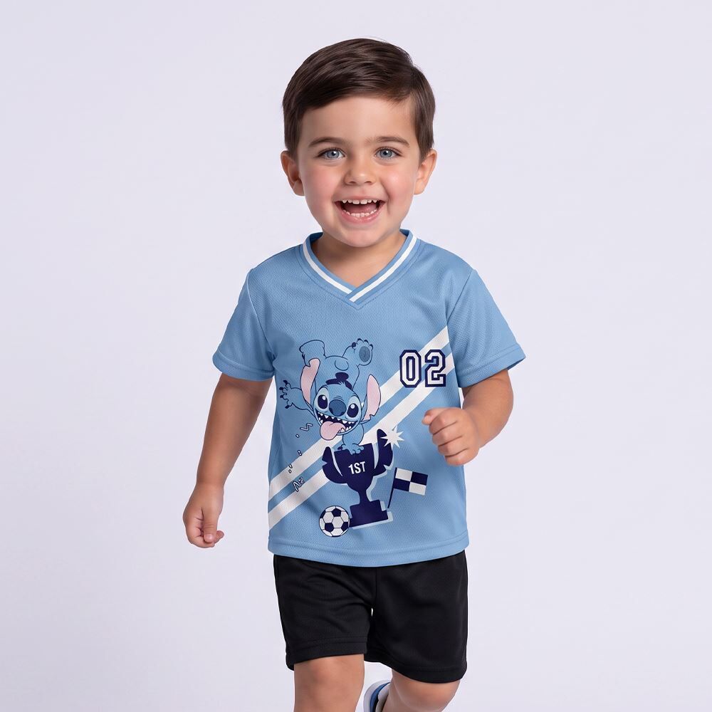 Camiseta Stich 1 a 3 Anos Infantil Menino Disney