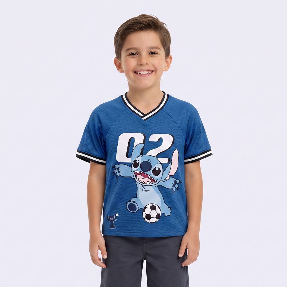 Camiseta Stitch 4 a 10 Anos Infantil Menino Em Dry Fit Disney