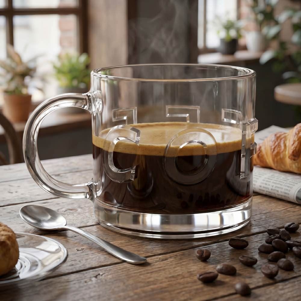 Caneca Coffee Vidro Hauskraft - 320ml