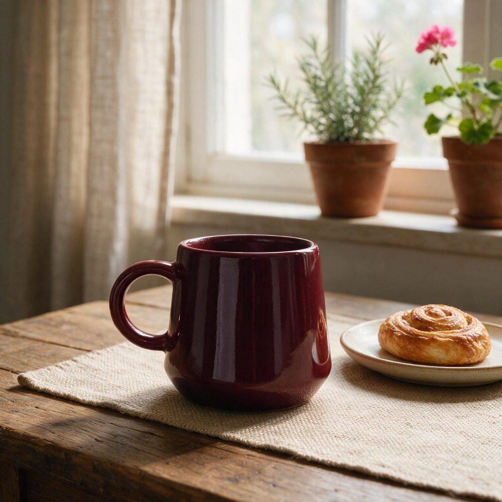 Caneca Cosmos Cerâmica Marsala Mellie - 300ML