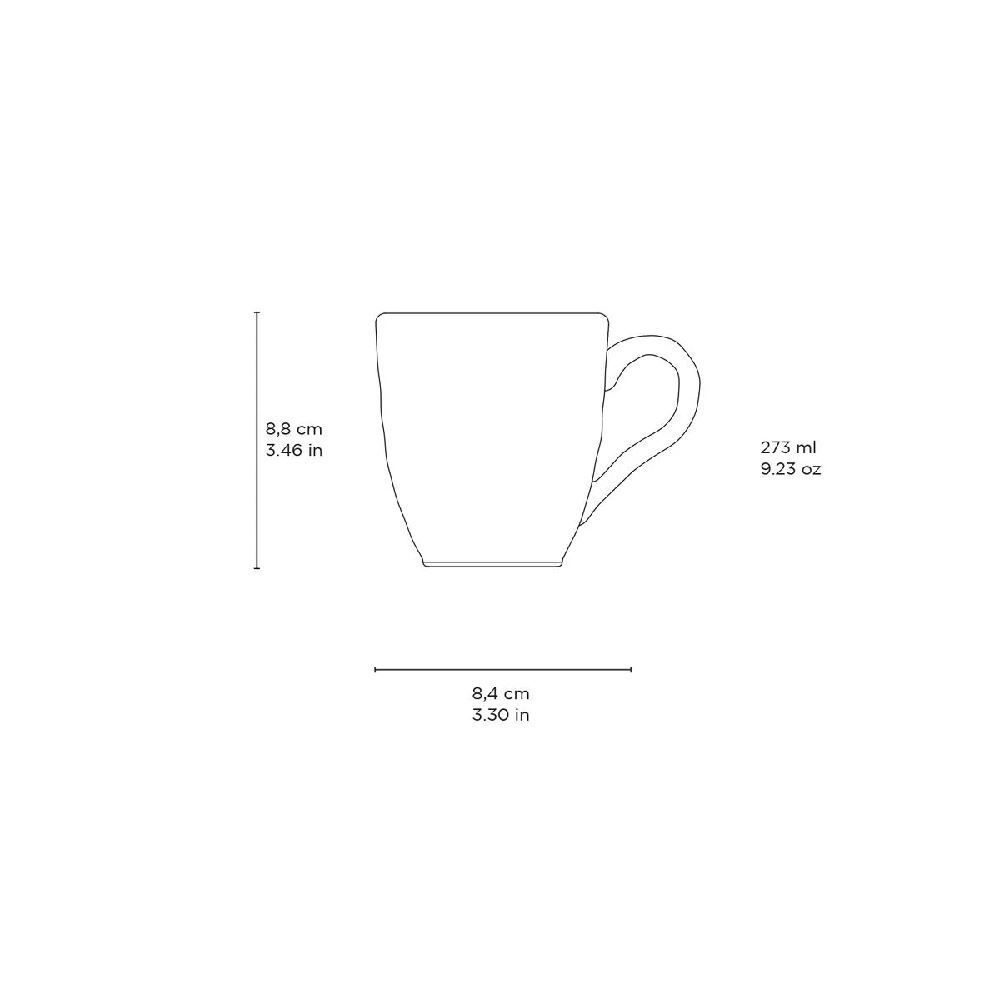 Caneca de Cerâmica Orgânico Brisa 273Ml Porto Brasil - Daily