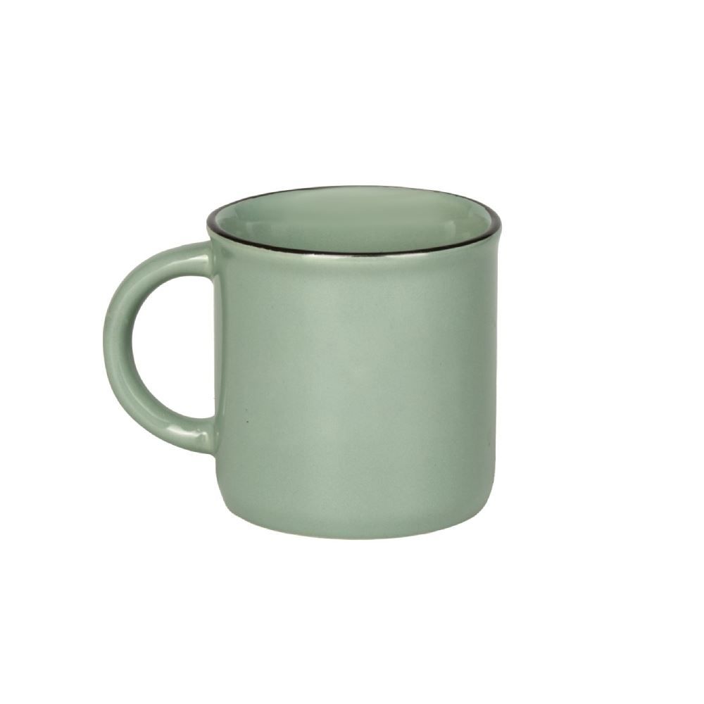 Caneca De Cerâmica Vintage Lisa Havan Casa 210Ml - Verde Fosco