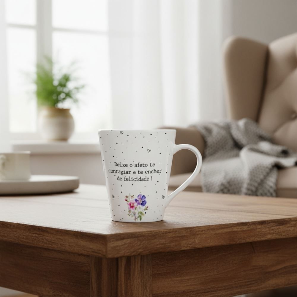 Caneca de Porcelana Cônica Inspiração 150Ml Terramada - Sortido