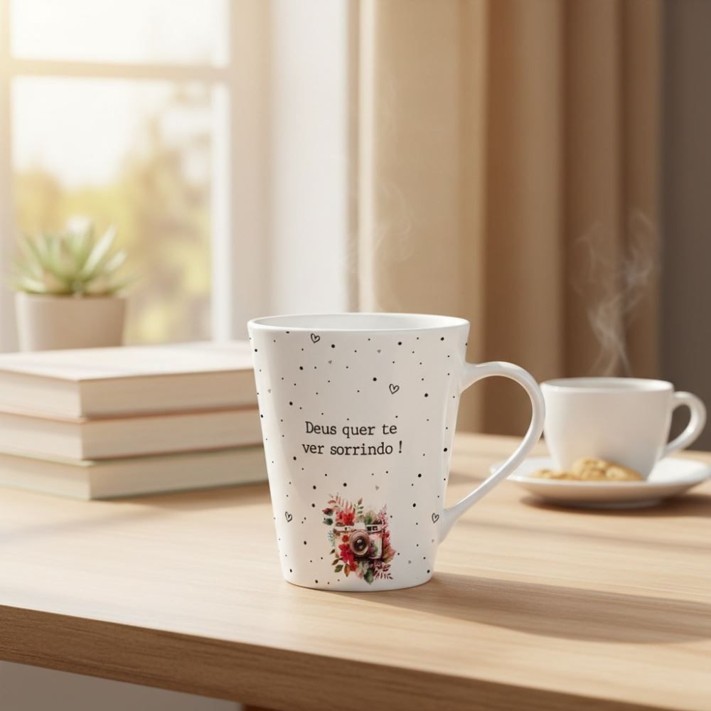 Caneca de Porcelana Cônica Inspiração 290Ml Terramada - Sortido