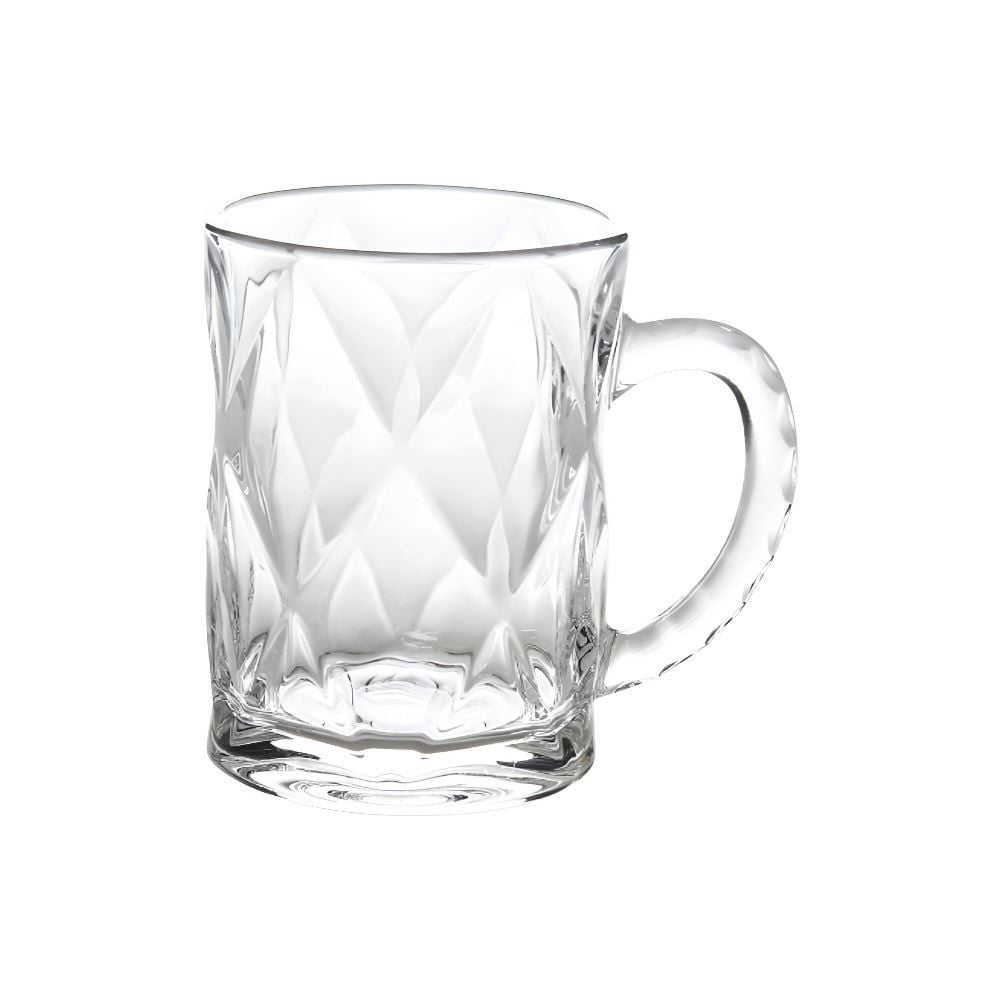 Caneca de Vidro Diamond Lyor 170Ml - Transparente