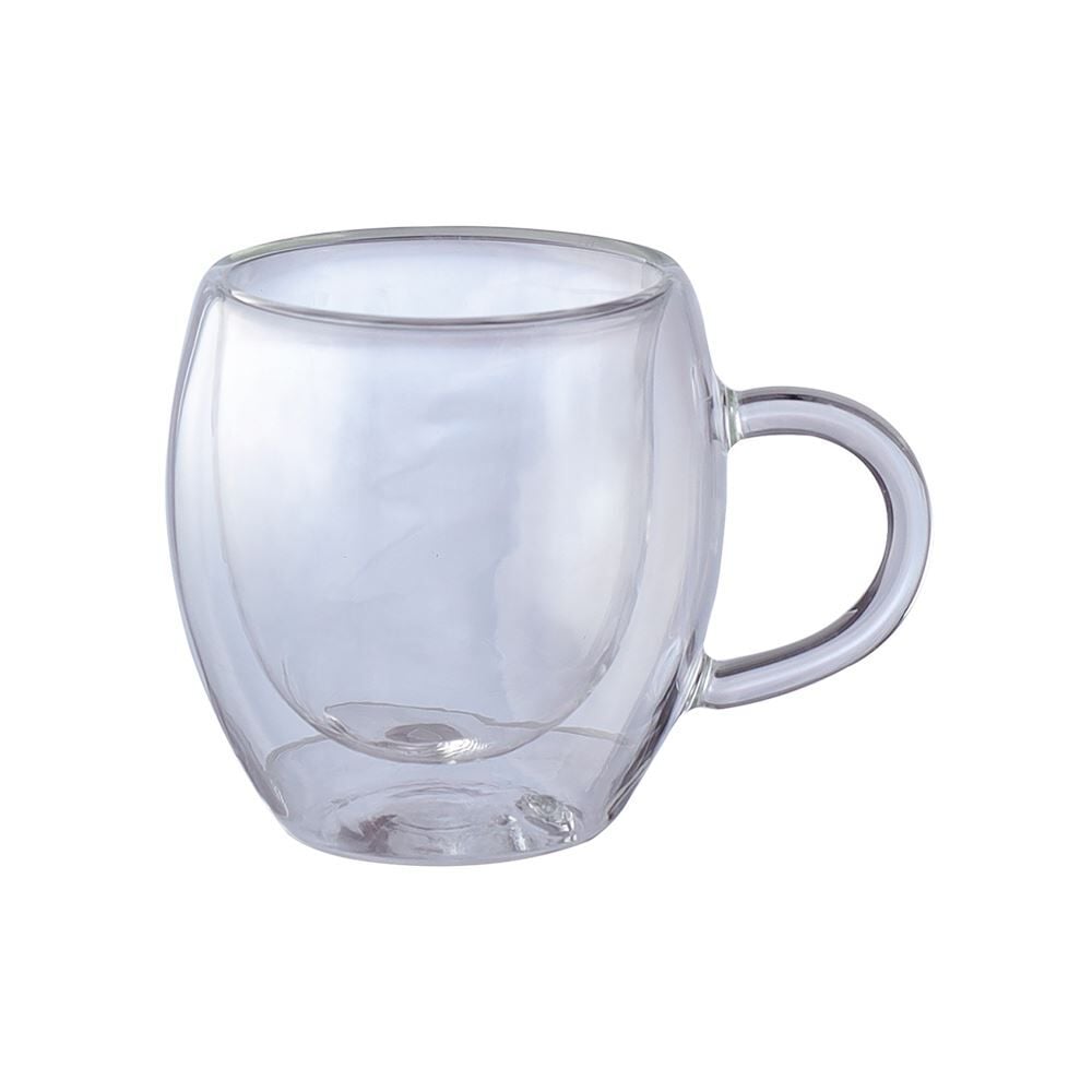 Caneca de Vidro Parede Dupla Doppio 80Ml Hauskraft - TRANSPARENTE