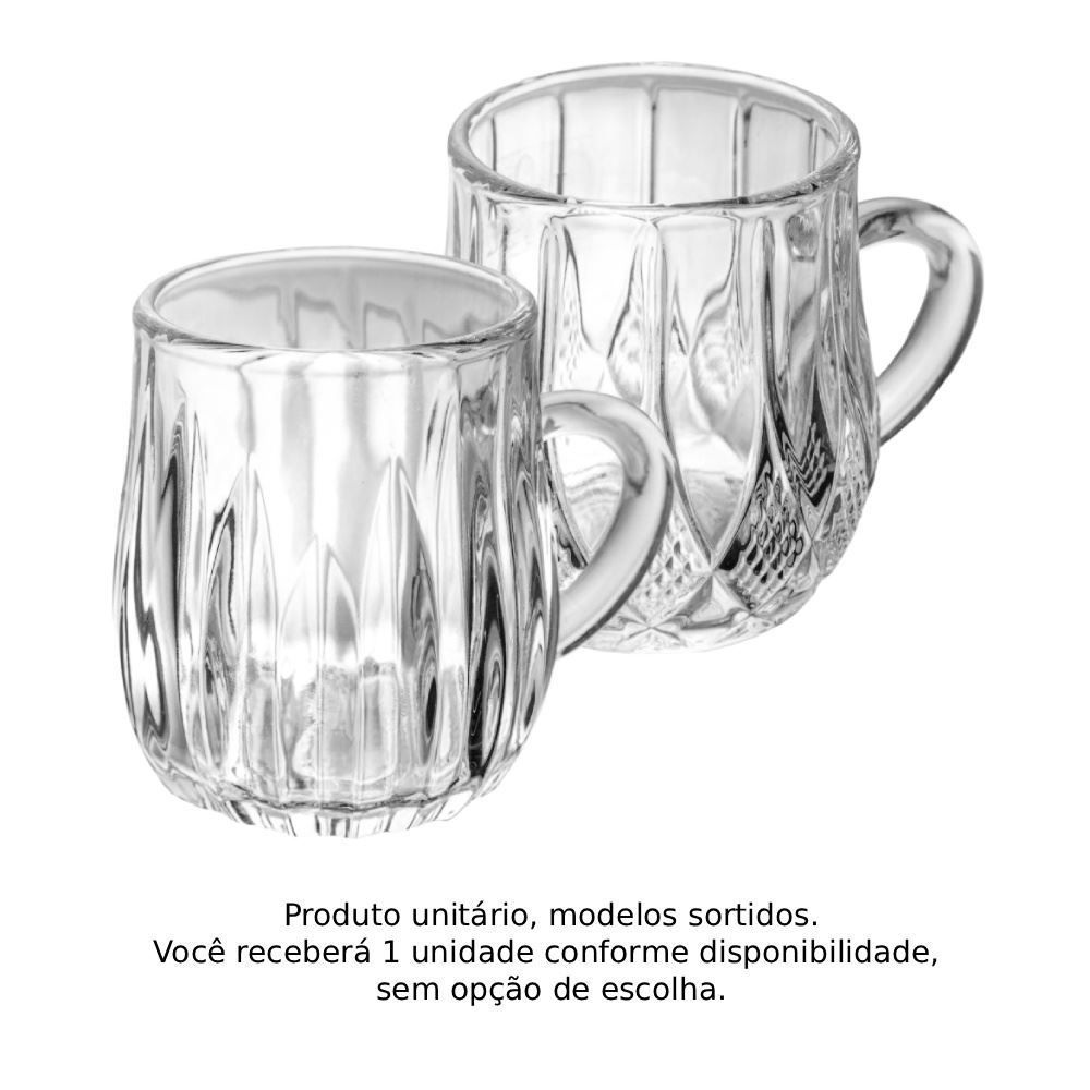 Caneca de Vidro Vidólia 70Ml Lyor - Sortido