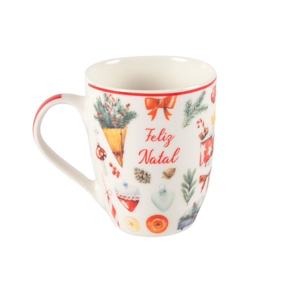 Caneca Decorativa Natal Com Urso Wincy Casa - Sortido