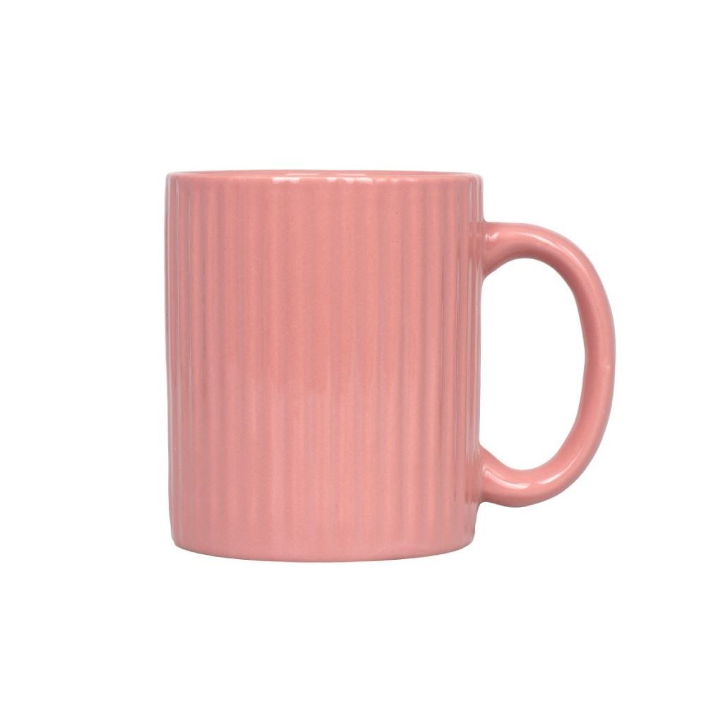 Canela De Cerâmica Canelada Havan Casa 330Ml - Rosa Fosco