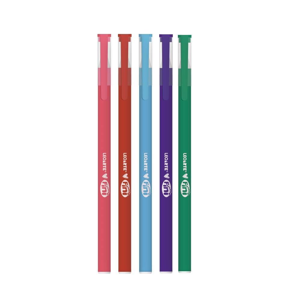 Caneta Esferográfica 0.7Mm Fini Leoarte - 5 Unidades
