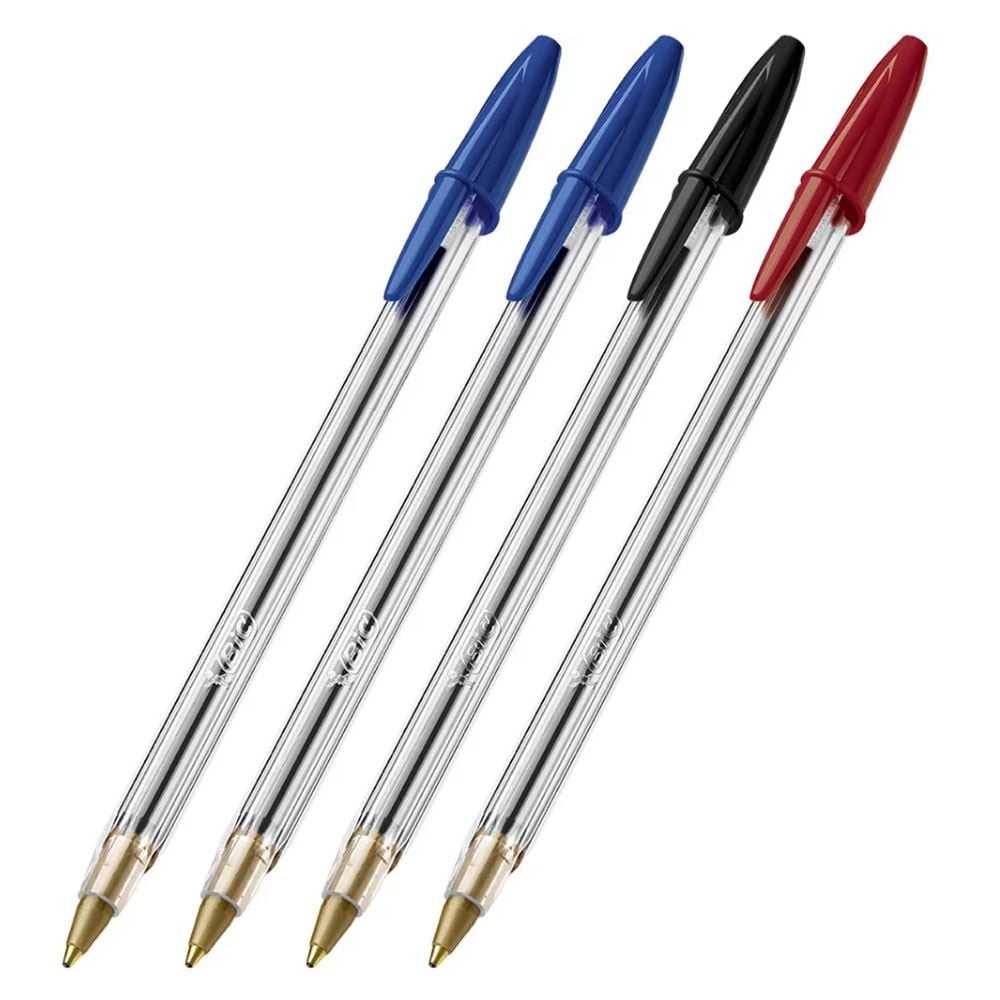 Caneta Esferográfica Cristal Pouch 4 Unidades 1.0Mm Bic - 878709
