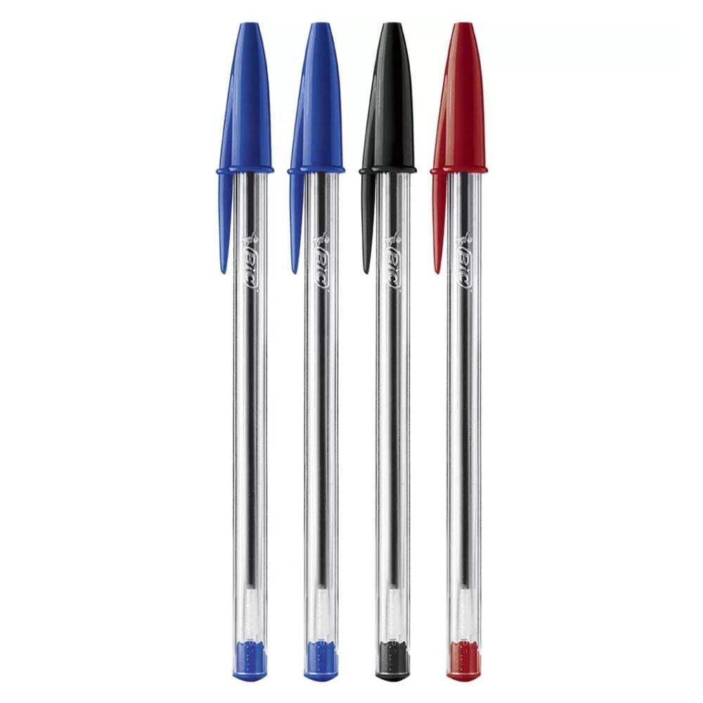Caneta Esferográfica Cristal Pouch 4 Unidades 1.0Mm Bic - 878709