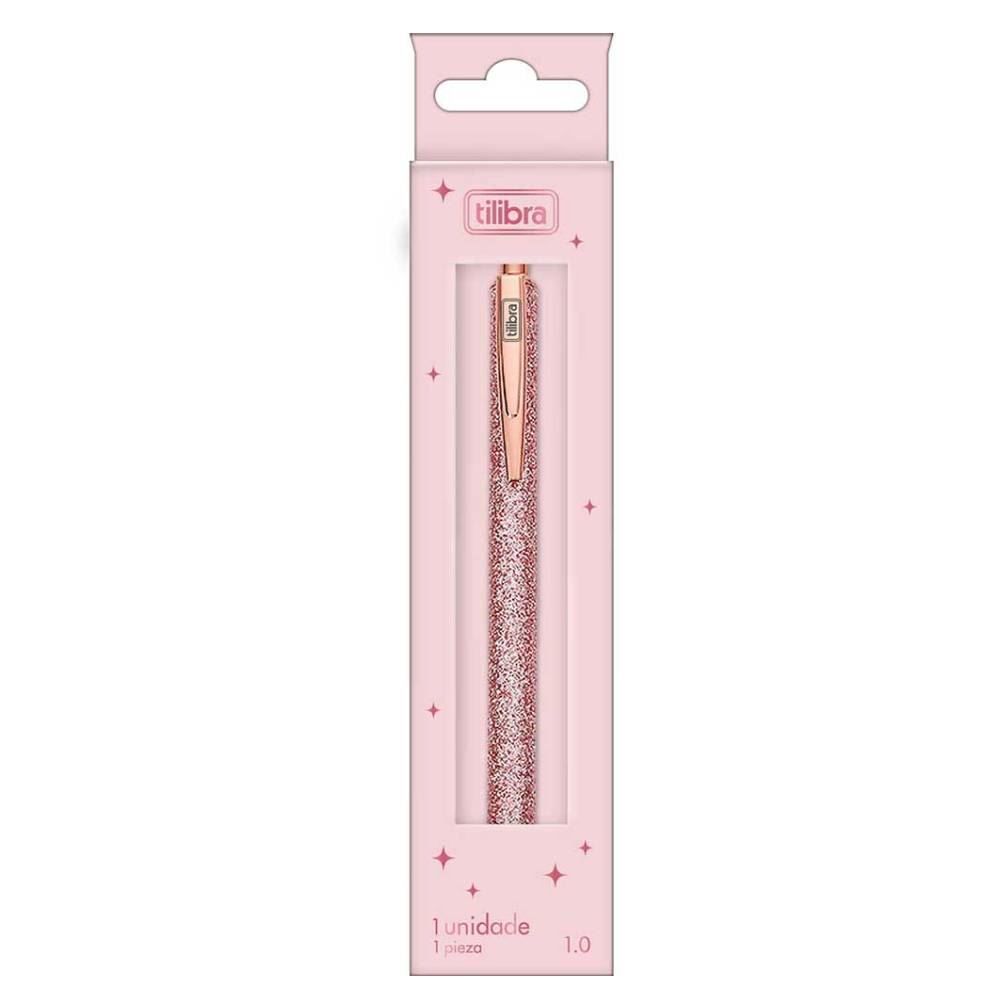 Caneta Esferográfica Glitter Metálica 1.0Mm Tilibra - 891983