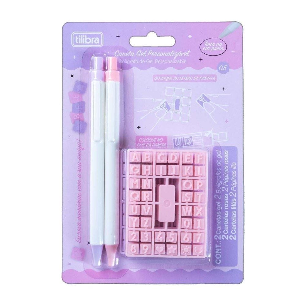 Kit Caneta Gel Personalizável 0.5 Tilibra - Sortido