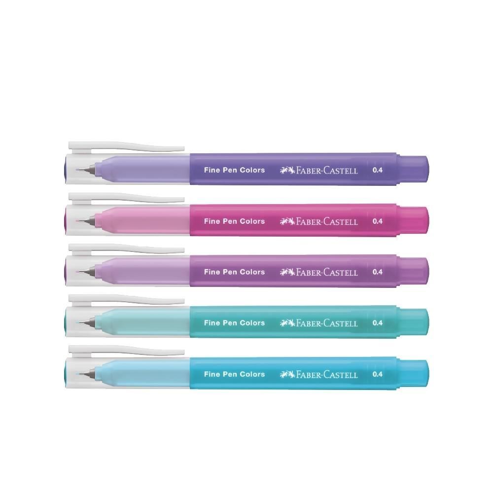 Caneta Ponta Fina Relaxa E Reequilibra Com Cheirinho Faber Castell - 5 Unidades