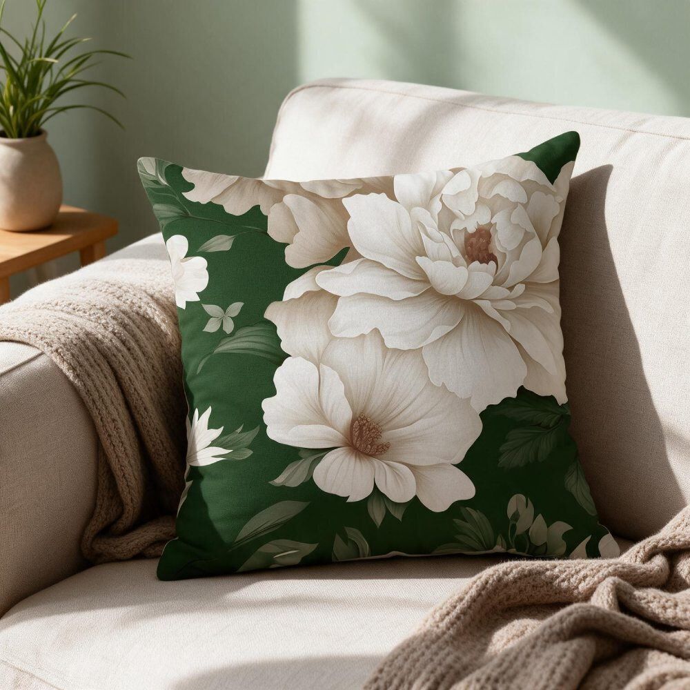 Capa de Almofada Veludo Estampada 43X43cm Havan Casa - Floral Off