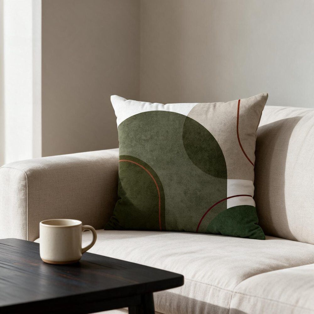 Capa de Almofada Veludo Estampada 43X43cm Havan Casa - Geométrico Verde