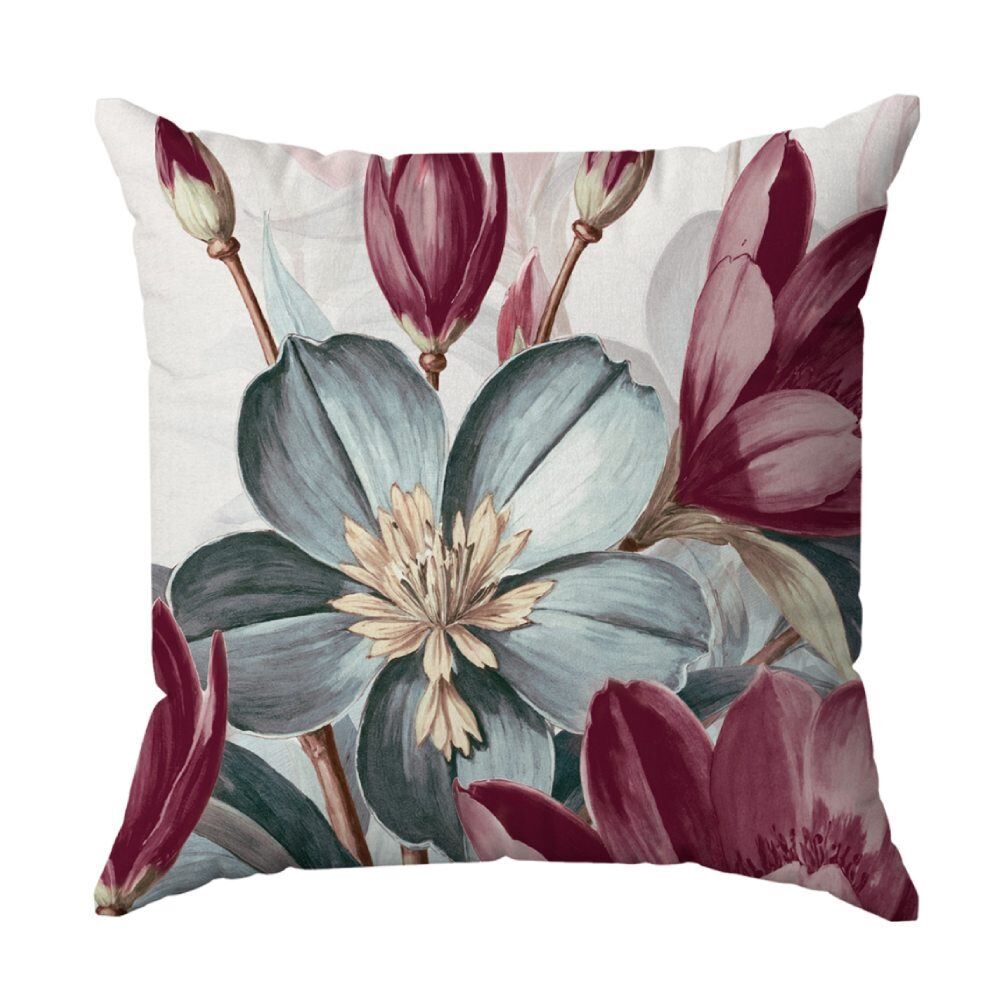 Capa de Almofada Veludo Estampada 43X43cm Havan Casa - Floral Azul