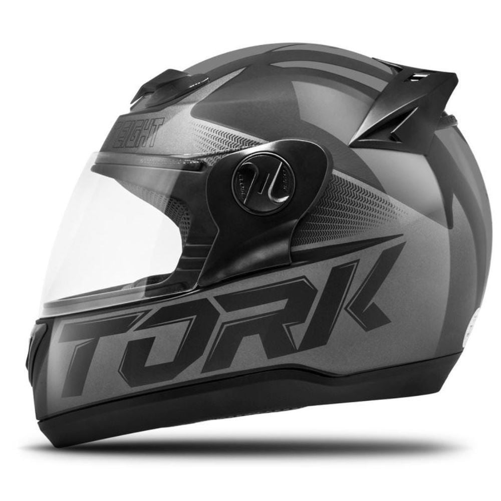 Capacete Liberty Evolution Pro Tork G7 - PRETO/CINZA 60