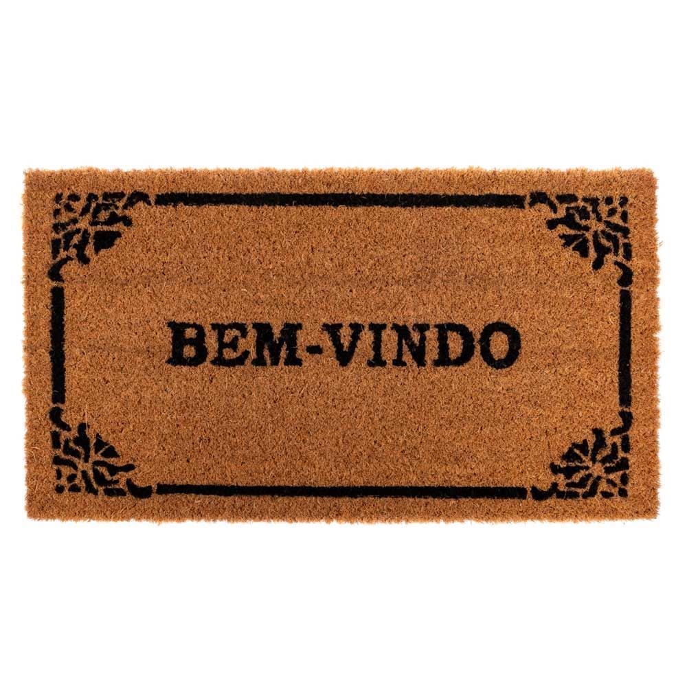 Capacho Fibra De Coco 33 X 60Cm Mumbai Havan - Moldura Bem-Vindo