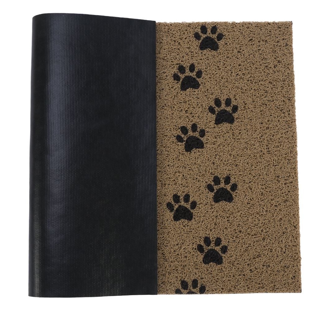 Capacho para Porta de Entrada 40X60 cm Vinil Havan Casa - Pegadas Bege