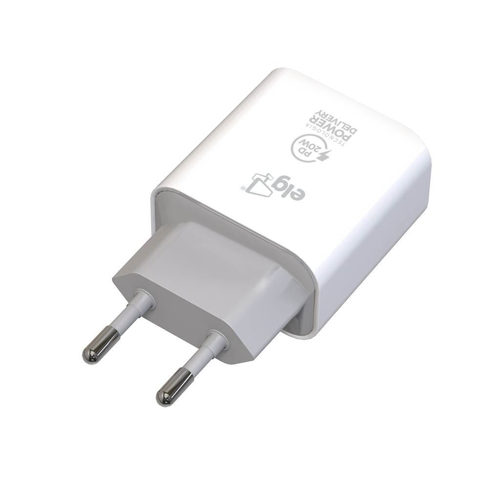 Carregador De Parede Elg 3A Power Delivery Tipo C 20W Wcpd - Bivolt
