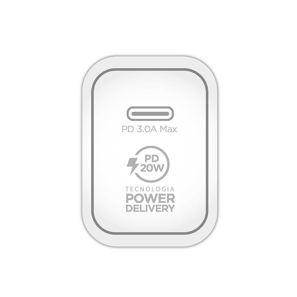 Carregador De Parede Elg 3A Power Delivery Tipo C 20W Wcpd - Bivolt