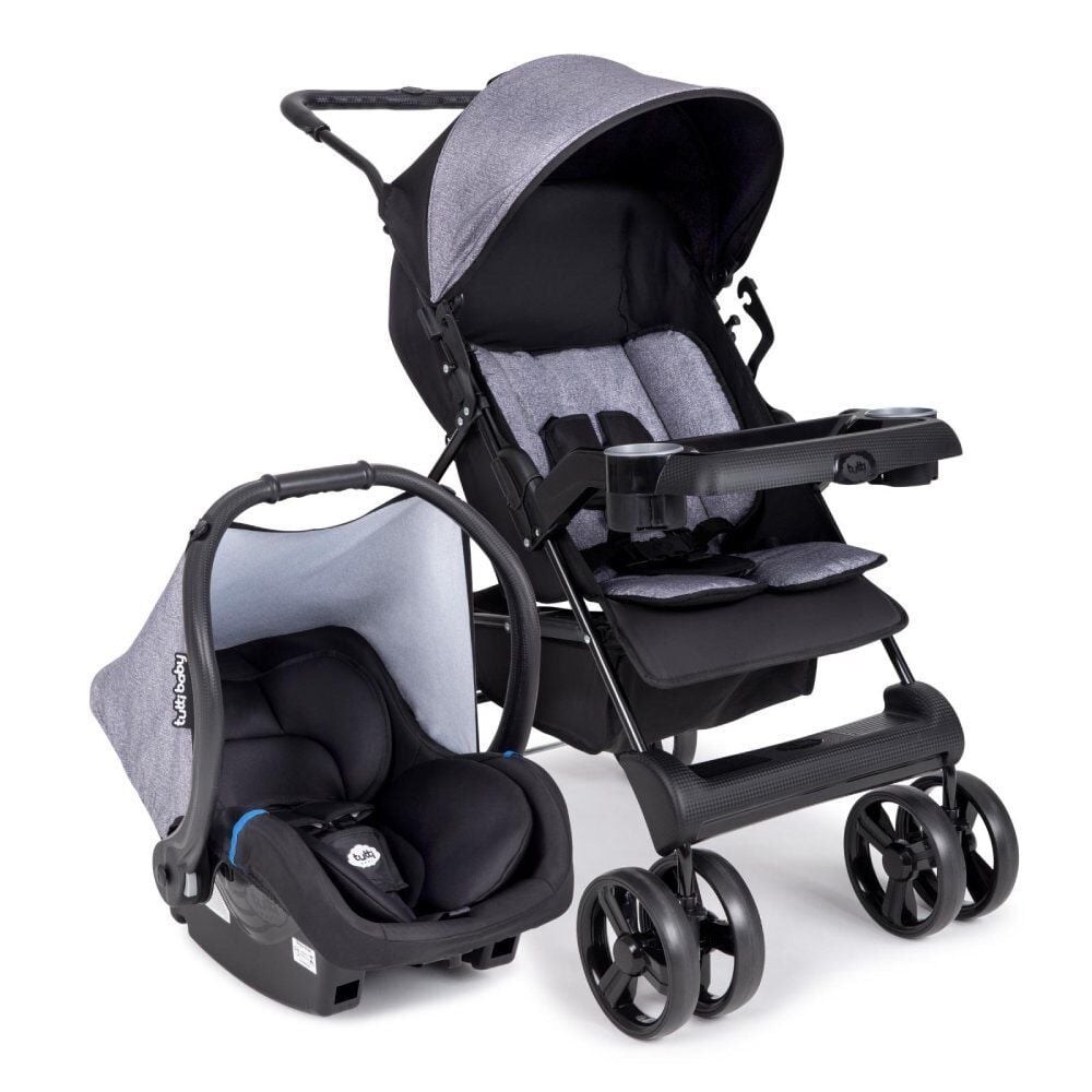 Kit Carrinho e Bebê Conforto Theros Max Mescla Tutti Baby - Mescla
