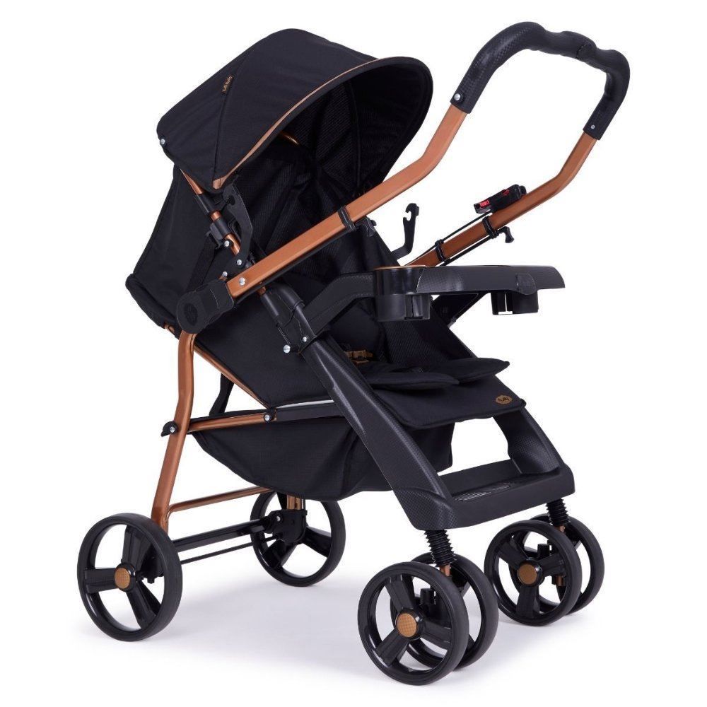 Carrinho Bolt Max Berço Reversível Tutti Baby - Preto