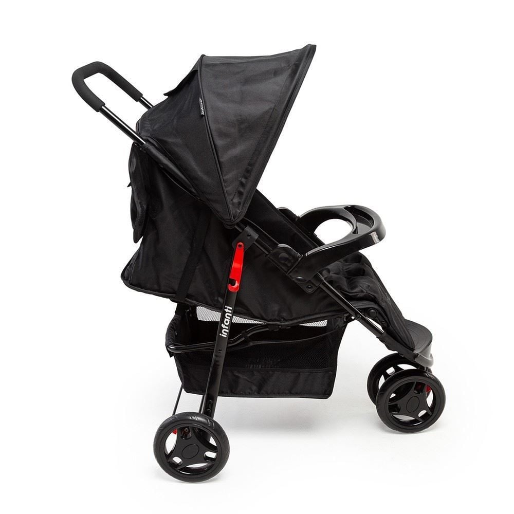 Carrinho de Bebê 3 Rodas Trino Infanti - Preto
