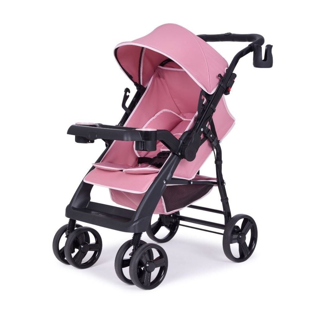 Carrinho de Bebê Berço Solare Max Reversível Tutti Baby - Rosa