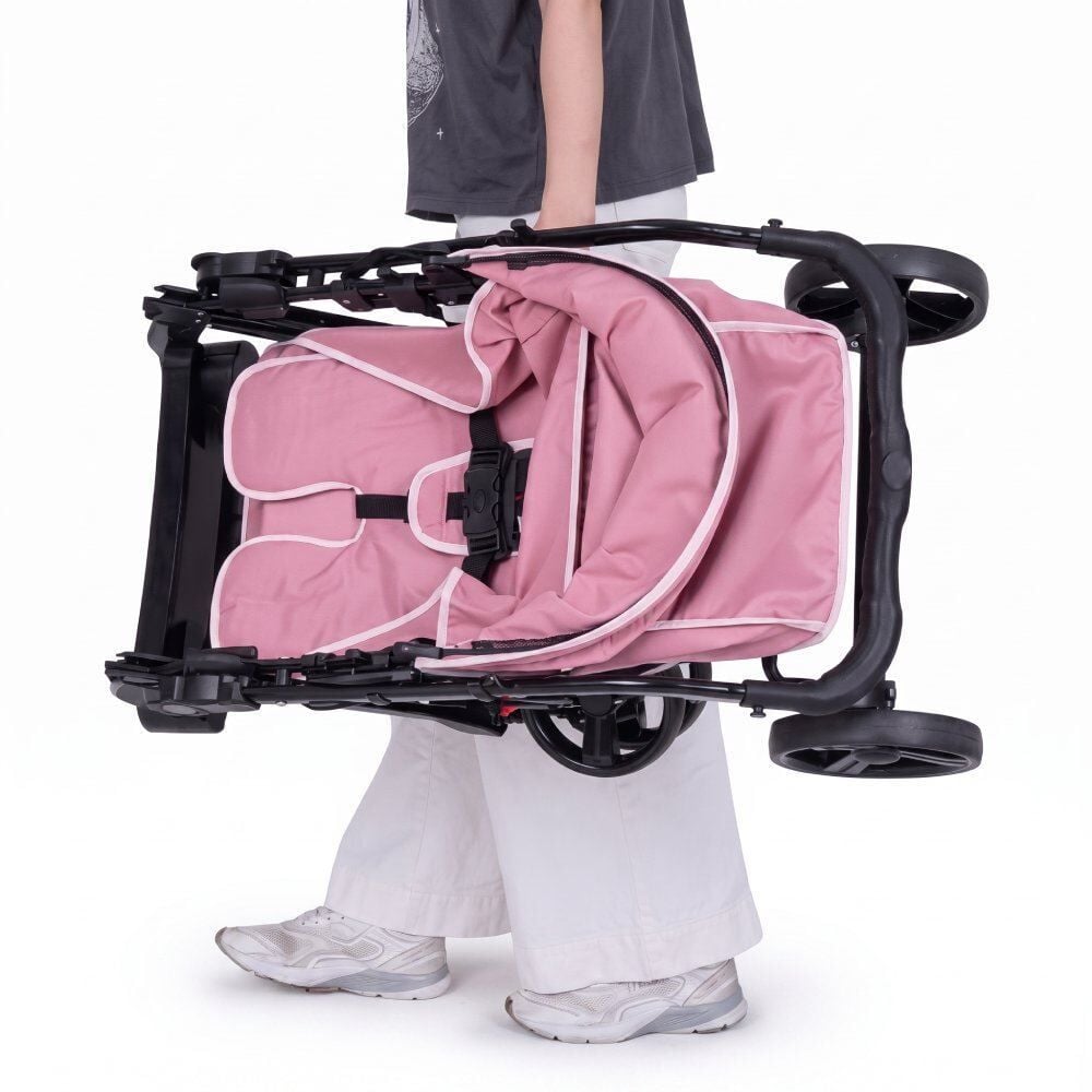 Carrinho de Bebê Berço Solare Max Reversível Tutti Baby - Rosa