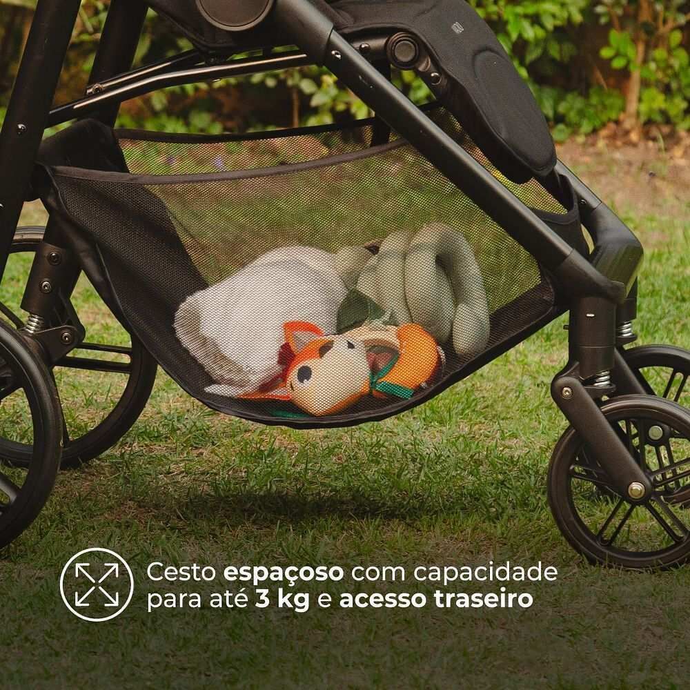 Carrinho de Bebê Magno 0 Meses a 22 kg Infanti - Preto