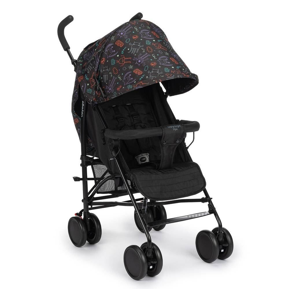 Carrinho De Bebê Umbrella Pipa Voyage - Preto Neon