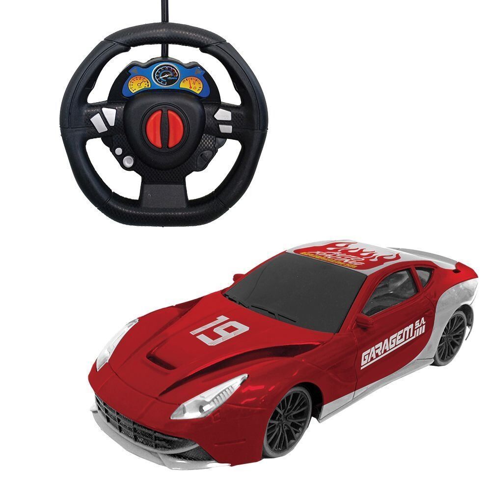 Carrinho de Controle Remoto Garagem Sa 3 Funções Auto Racing Candide