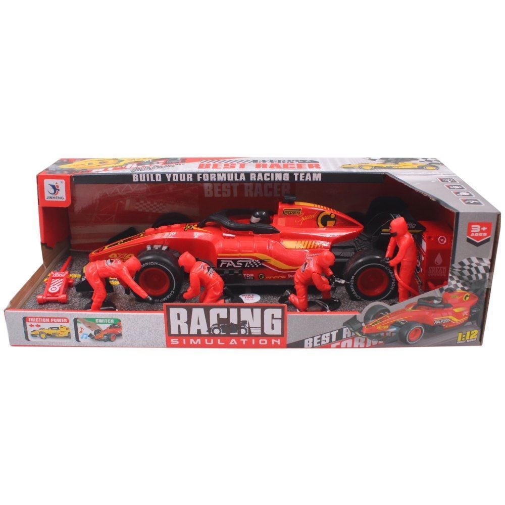 Carrinho de Corrida Pit Stop com Bonecos Havan Toys