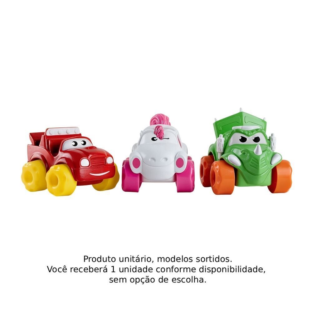 Carrinho de Vinil Soft Baby Super Kart Samba Toys - Sortido