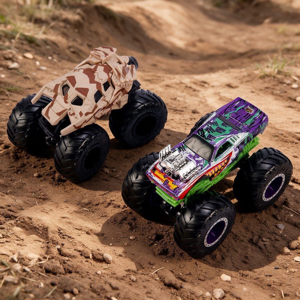 Mini Carrinho Duplo Hot Wheels Monster Trucks Mattel 1:64 - Sortido