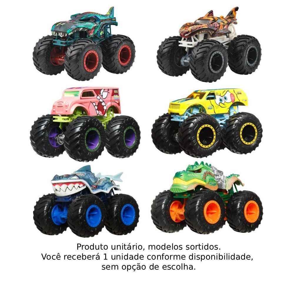 Mini Carrinho Duplo Hot Wheels Monster Trucks Mattel 1:64 - Sortido