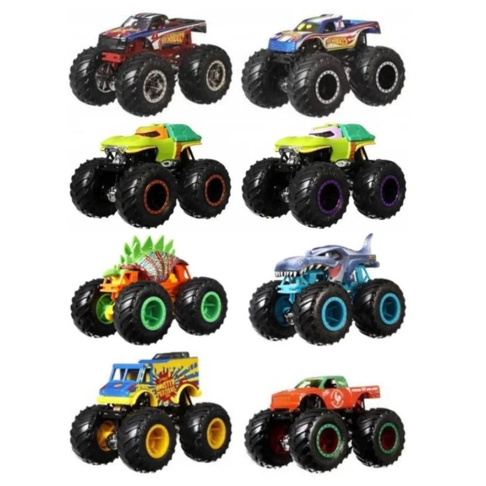 Carrinho Duplo Hot Wheels Monster Trucks Mattel 1:64 - FYJ64