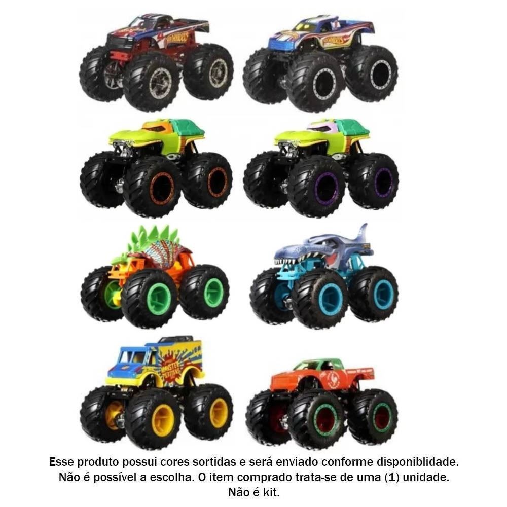 Carrinho Duplo Hot Wheels Monster Trucks Mattel 1:64 - FYJ64