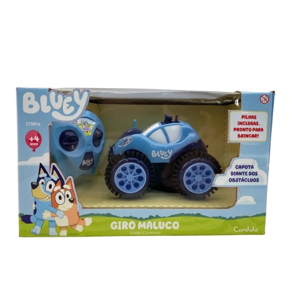 Carro de Controle Remoto Giro Maluco Bluey Candide - Sortido
