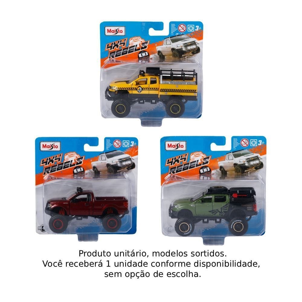 Carro em Miniatura 4X4 Fresh Metal Rebels Maisto - Sortido
