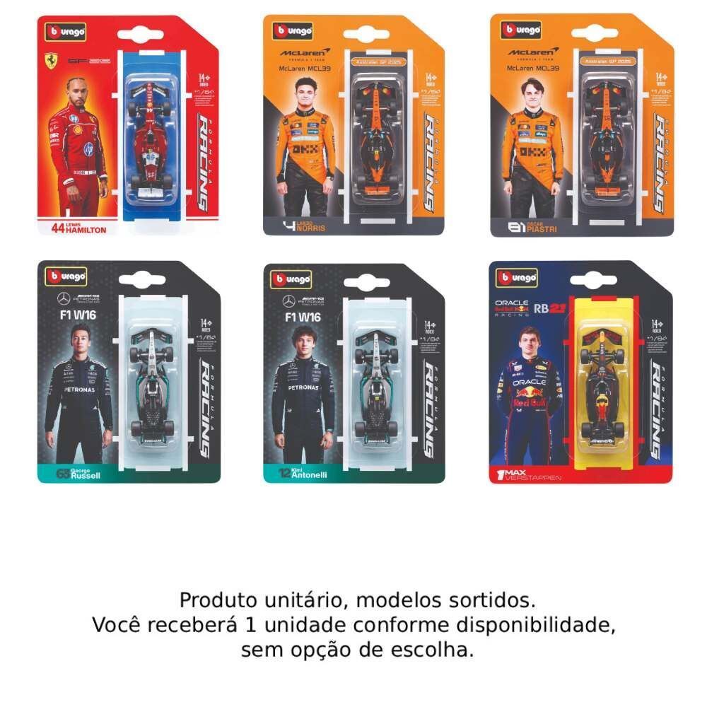 Carro Miniatura Corrida Fórmula 1 Teams 1:64 Maisto - Sortido