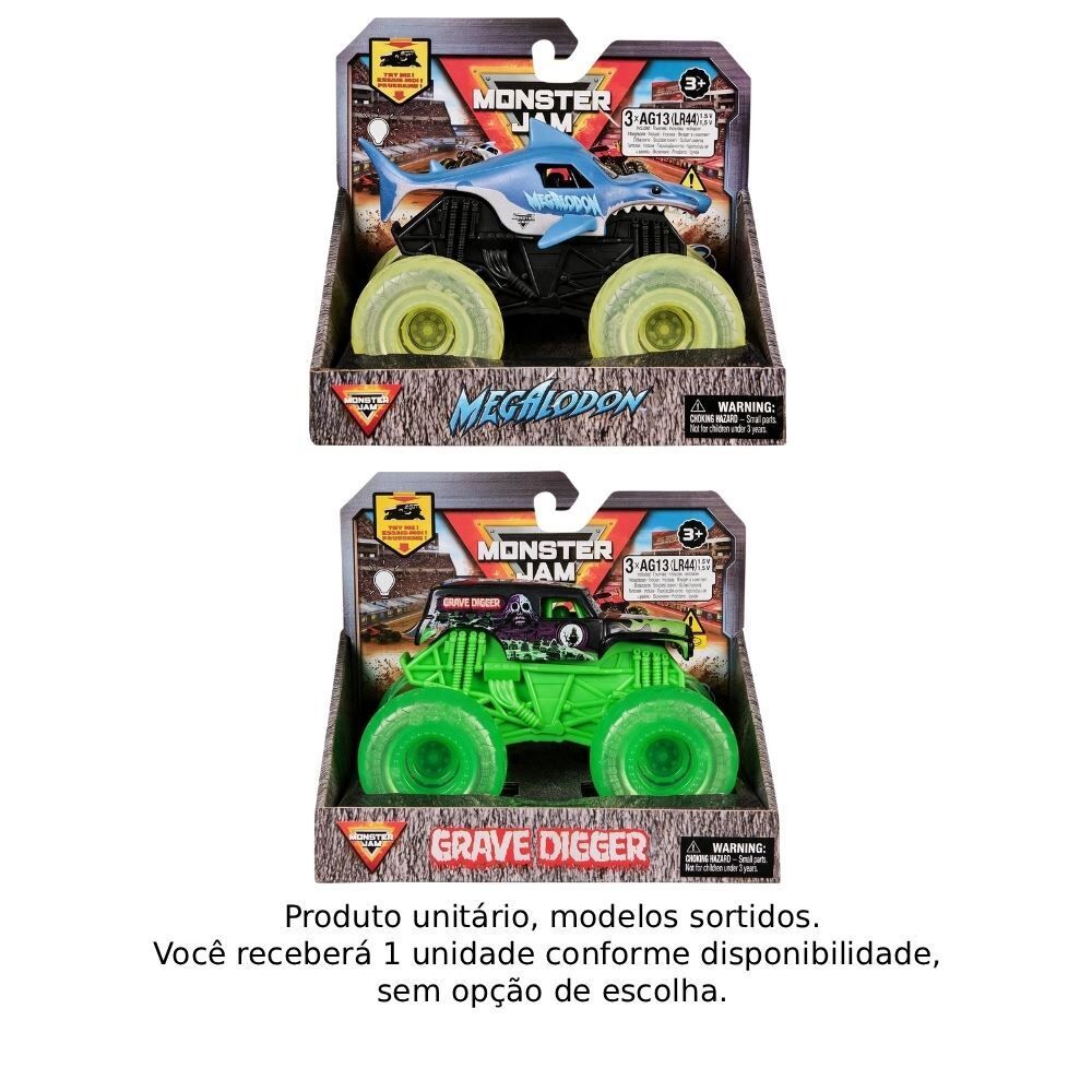 Carro Monster Jam Rodas Neon Sunny - Sortido