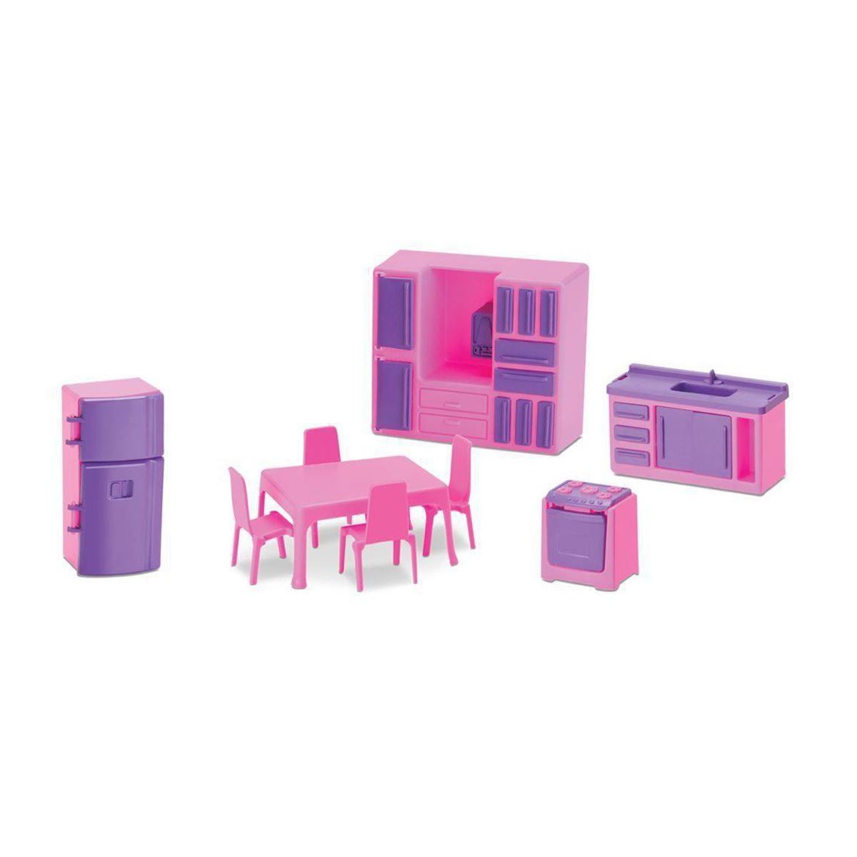 Casinha de Boneca Cozinha Judy 220 Samba Toys - Rosa
