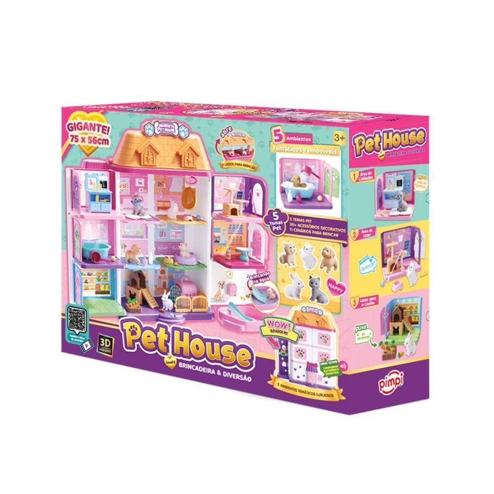 Casinha Pet House Pimpi Brinquedo Infantil com Acessórios Maral - 70010