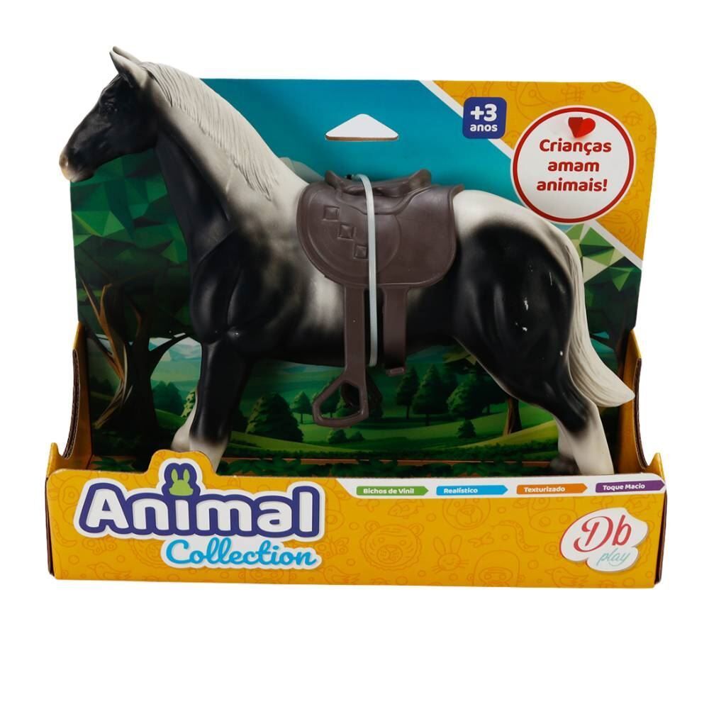 Cavalo de Brinquedo Malhado com Sela Premium Db Play