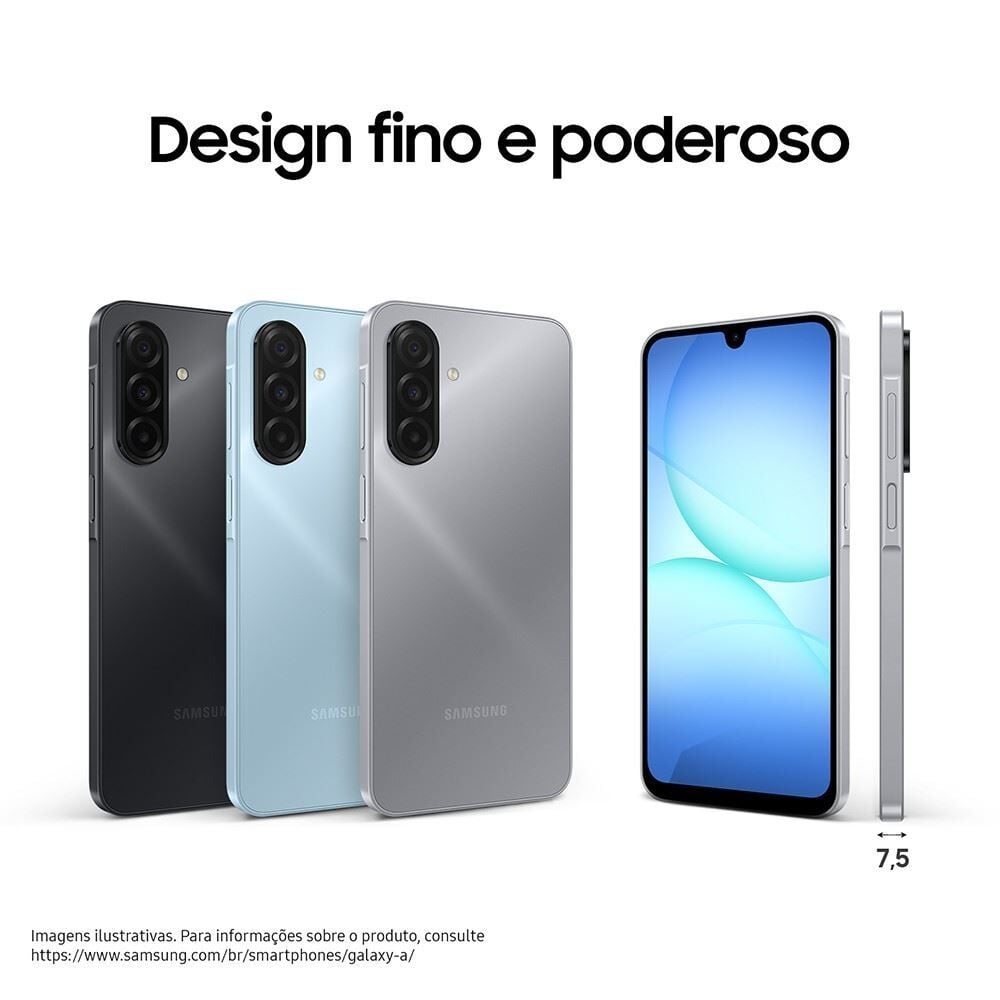 Celular Samsung Galaxy A17 128Gb 4Gb Ram 50Mp Tela 6.7" Ip54 - Preto